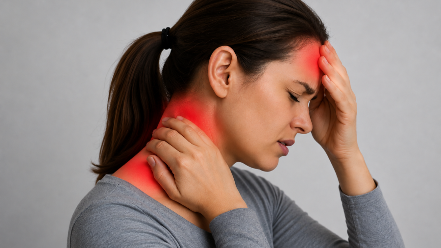 Woman with headache